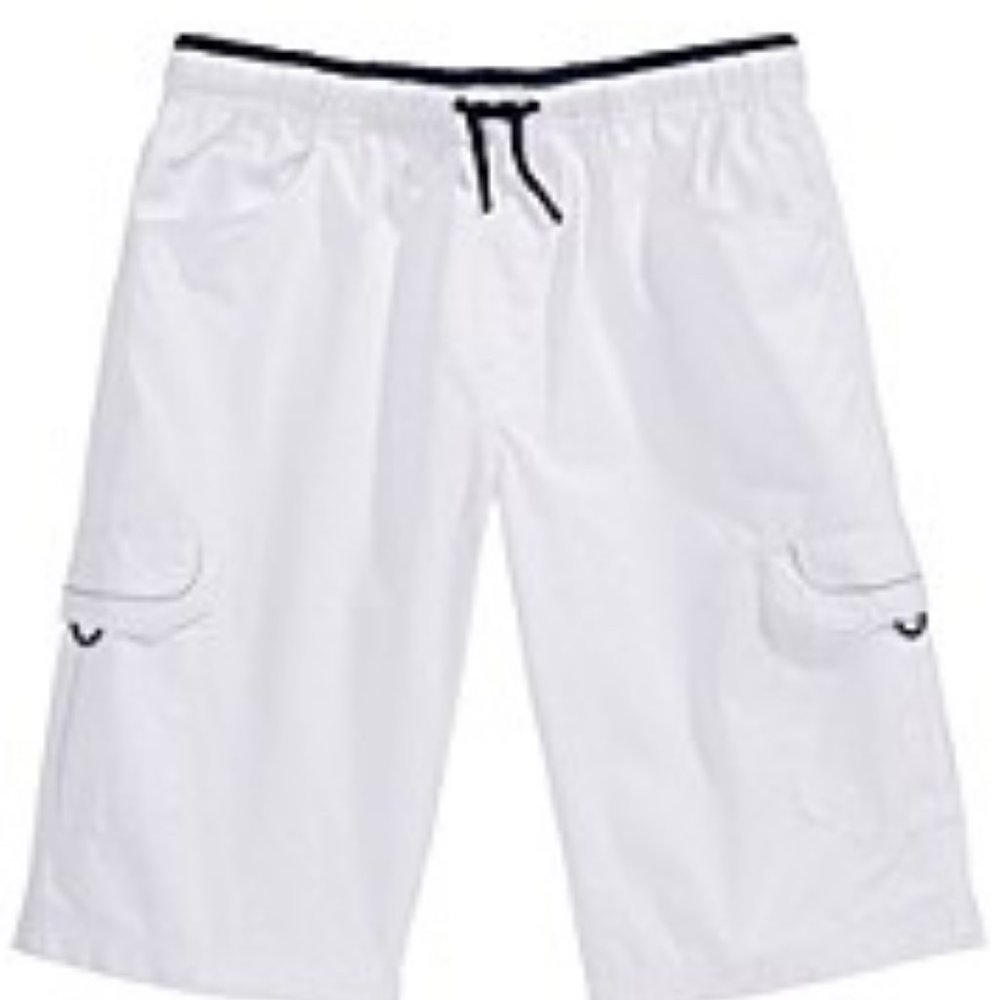 UNIVIBE Boys White Cargo Shorts